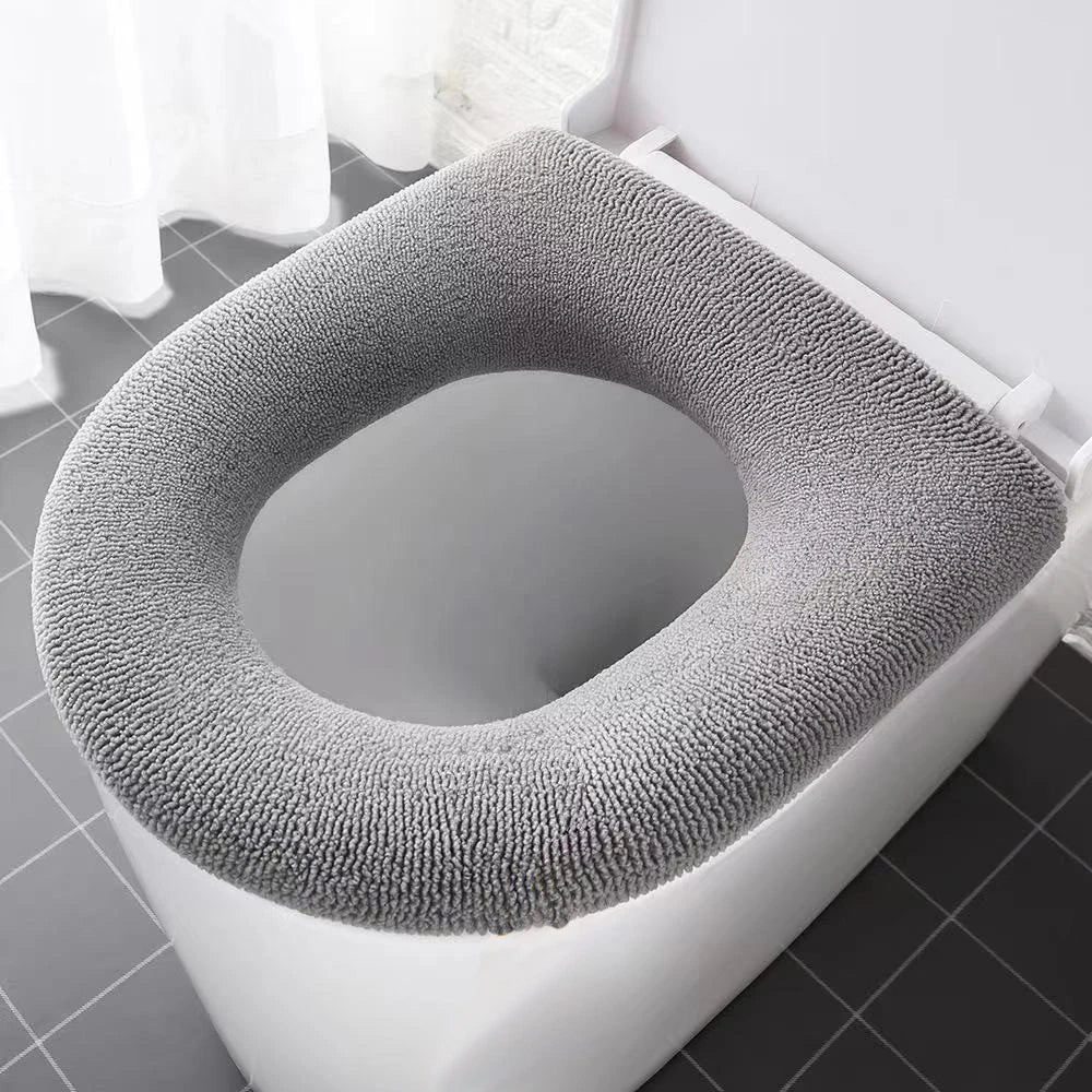 Universal Toilet Seat Cover – Soft Warm Pumpkin Pattern Cushion (Bathroom Accessory)