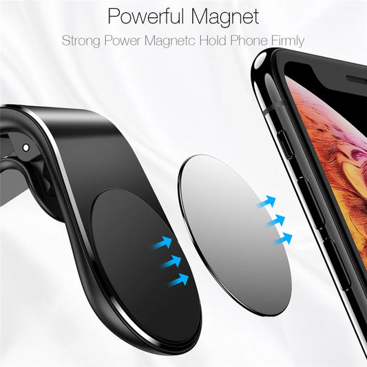 Magnetic Car Phone Holder Air Vent Clip Mount 360 Rotation Mobile Bracket GPS Cell Phone Stand in Car For IPhone Samsung Huawei