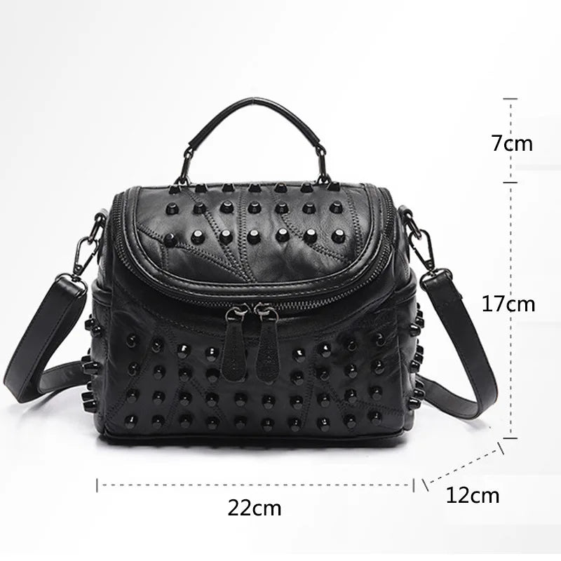 Luxury Sheepskin Genuine Leather Women’s Bag – Designer Shoulder & Messenger Handbag