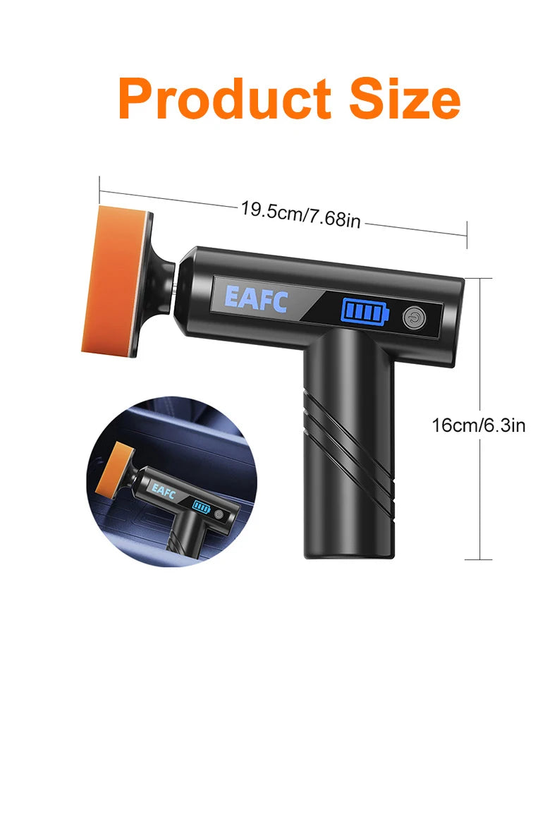 Wireless Car Polisher – Handheld Polishing & Waxing Machine for Car Detailing