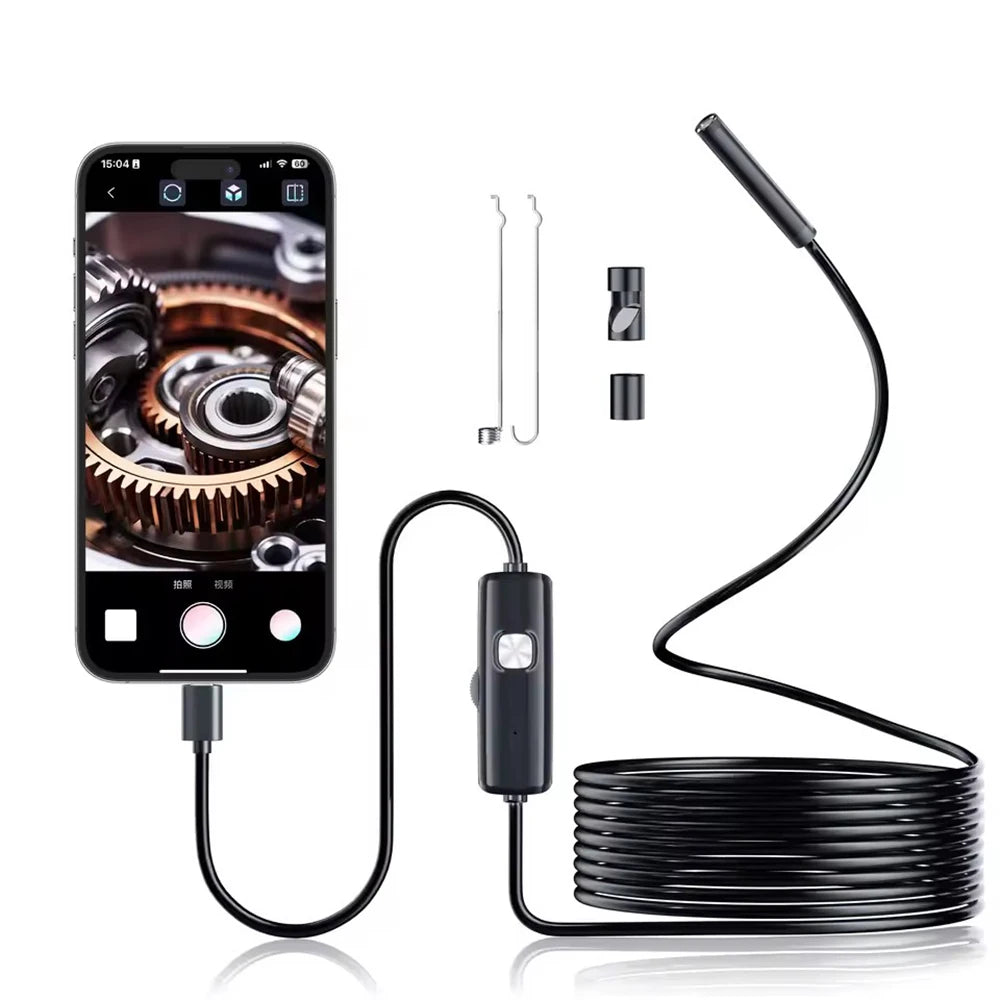 Type-C Endoscope Camera 5.5/7.0mm – Waterproof Inspection Borescope with LED for Android & PC
