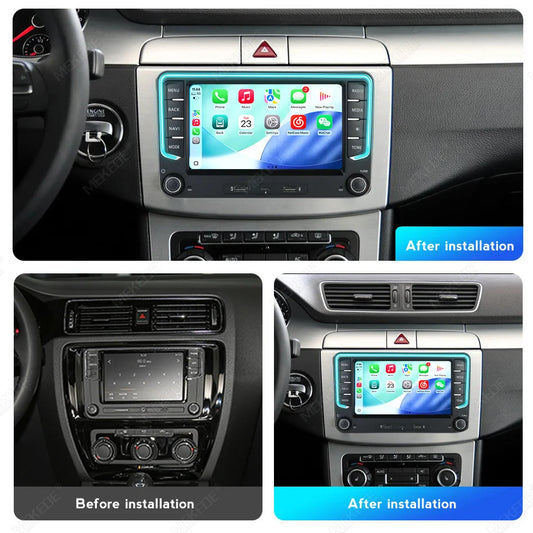 MEKEDE 7'' Android 15 Wireless Carplay 4G+64G Car Radio USB Type-c For VW 4G Multimedia GSP Navigation 8 Core Intelligent System
