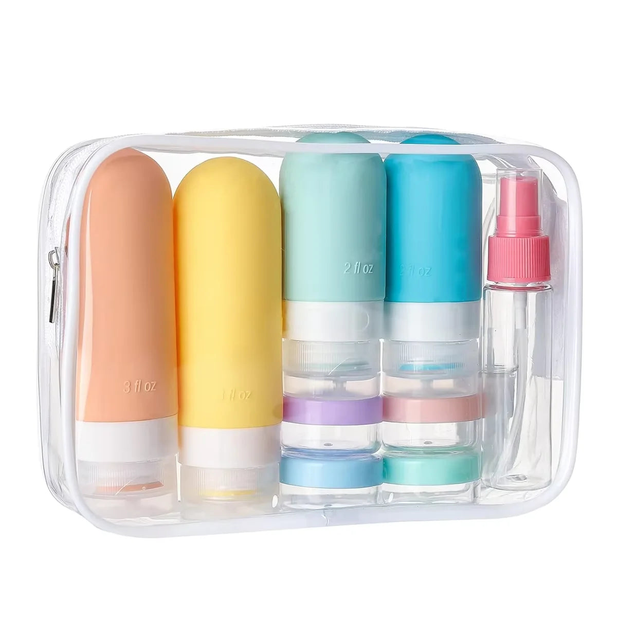 16PCS Leak-Proof Travel Bottle Set – TSA Approved Silicone Toiletry Containers