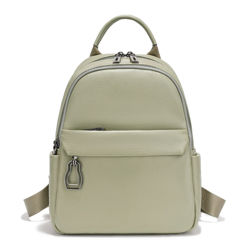 Zency 100% Genuine Leather Women’s Backpack – High Quality Travel, School & Commuter Bag