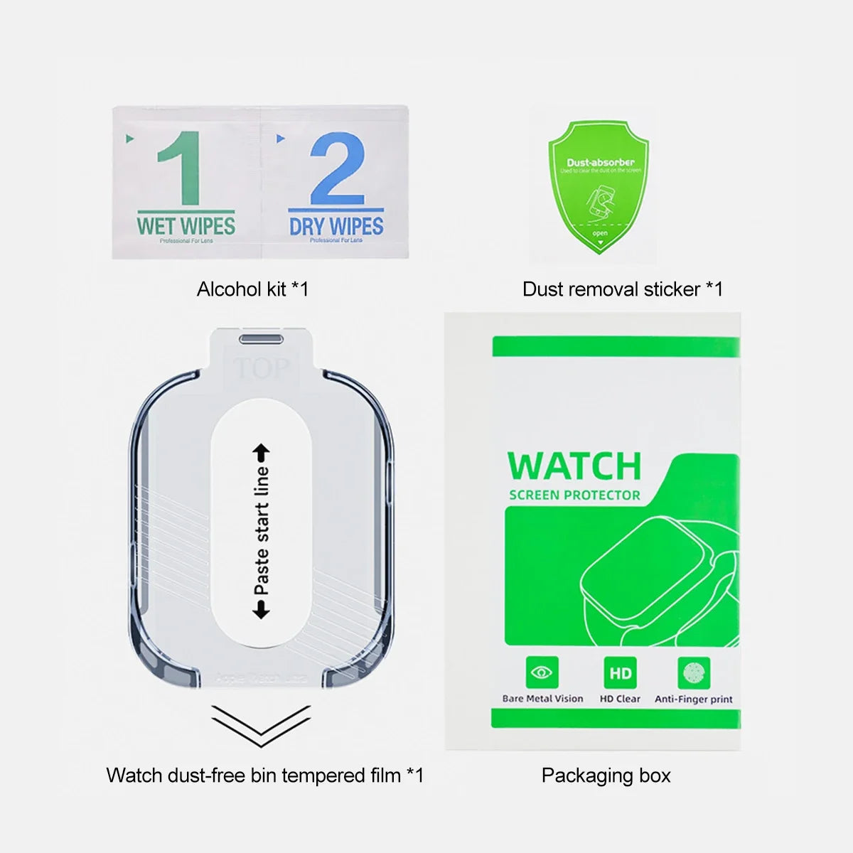 1-5Pcs Tempered Glass For Apple Watch Ultra2 49mm Anti-Scratch Screen Protector for iWatch Seconds installation Protective Film
