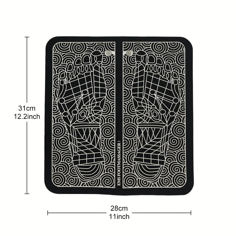 Electric USB Foot Massage Mat – Acupressure Massager with 8 Modes & 19 Intensity Levels