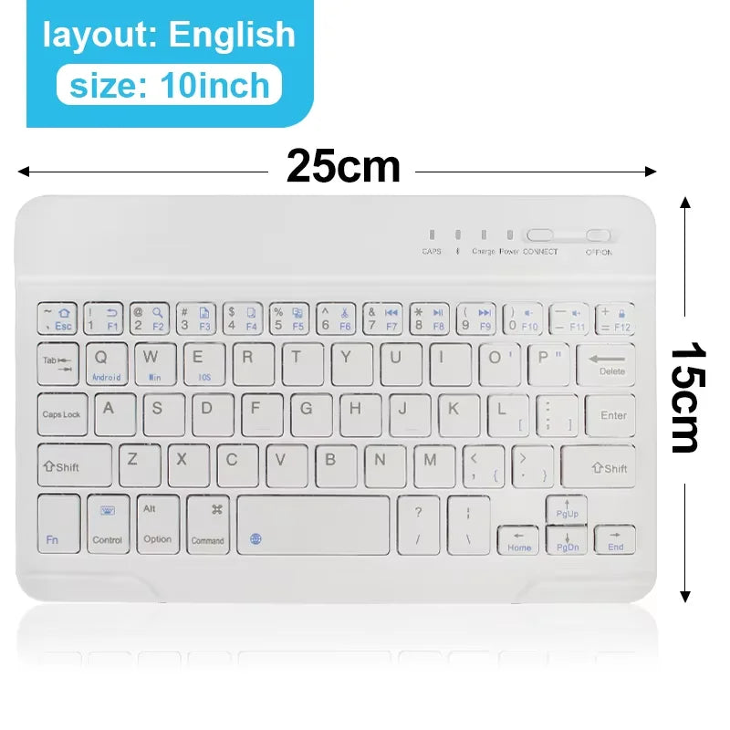 Mini Bluetooth Wireless Keyboard – Rechargeable for Laptop, Tablet & Phone (iOS/Android/Windows)