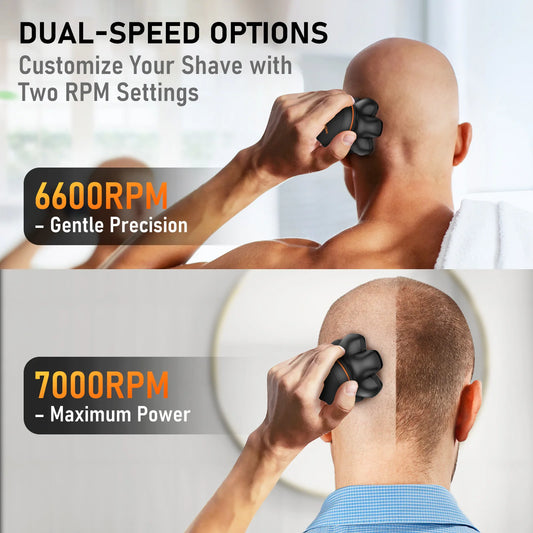 MAXGROOM 7D Head Shaver for Bald Men IXP6 Waterproof USB Rechargeable Electric Hair Trimmer Beard Floating Blade Magnetic Razor