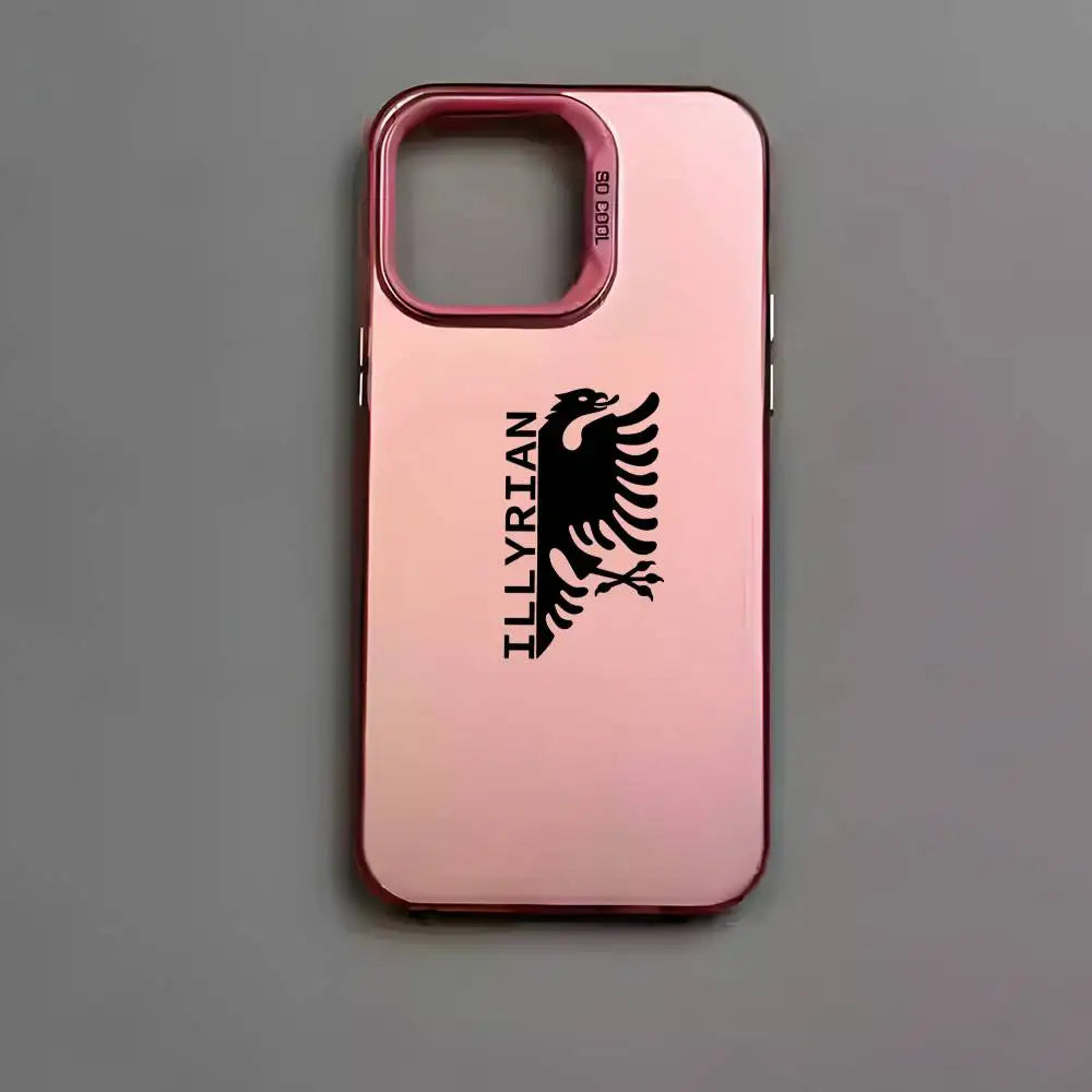 Albania Flag Eagle Logo Phone Case For IPhone 17 16 15 14 13 12 11 Pro Max Air Multicolor Matte Laser Metallic Aurora Funda