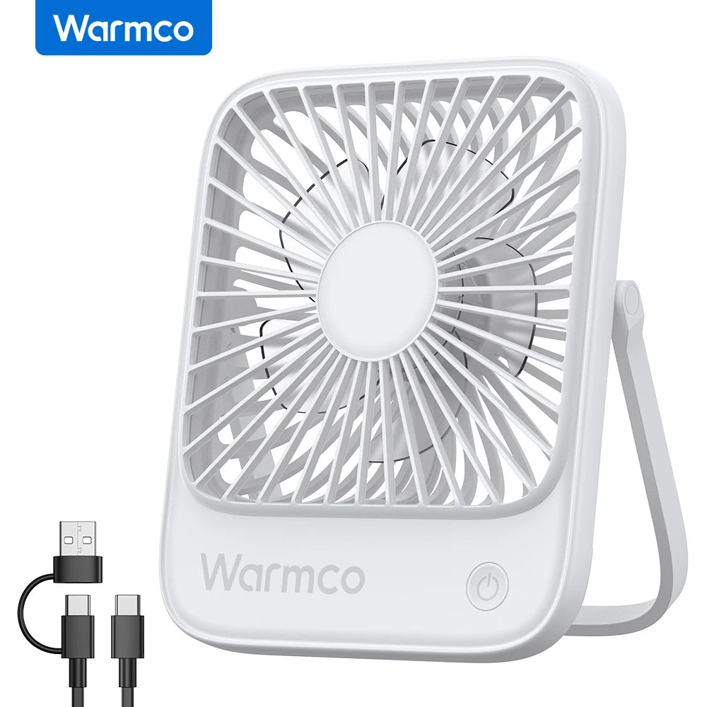 Mini USB Desk Fan – Portable 3-Speed 180° Rotation Quiet Personal Fan