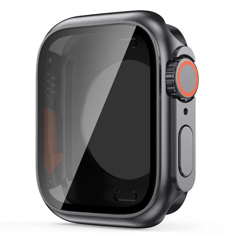 Apple Watch Bumper Case with Screen Protector – Hard PC Front & Rear Cover (40–45mm, Series Compatible)