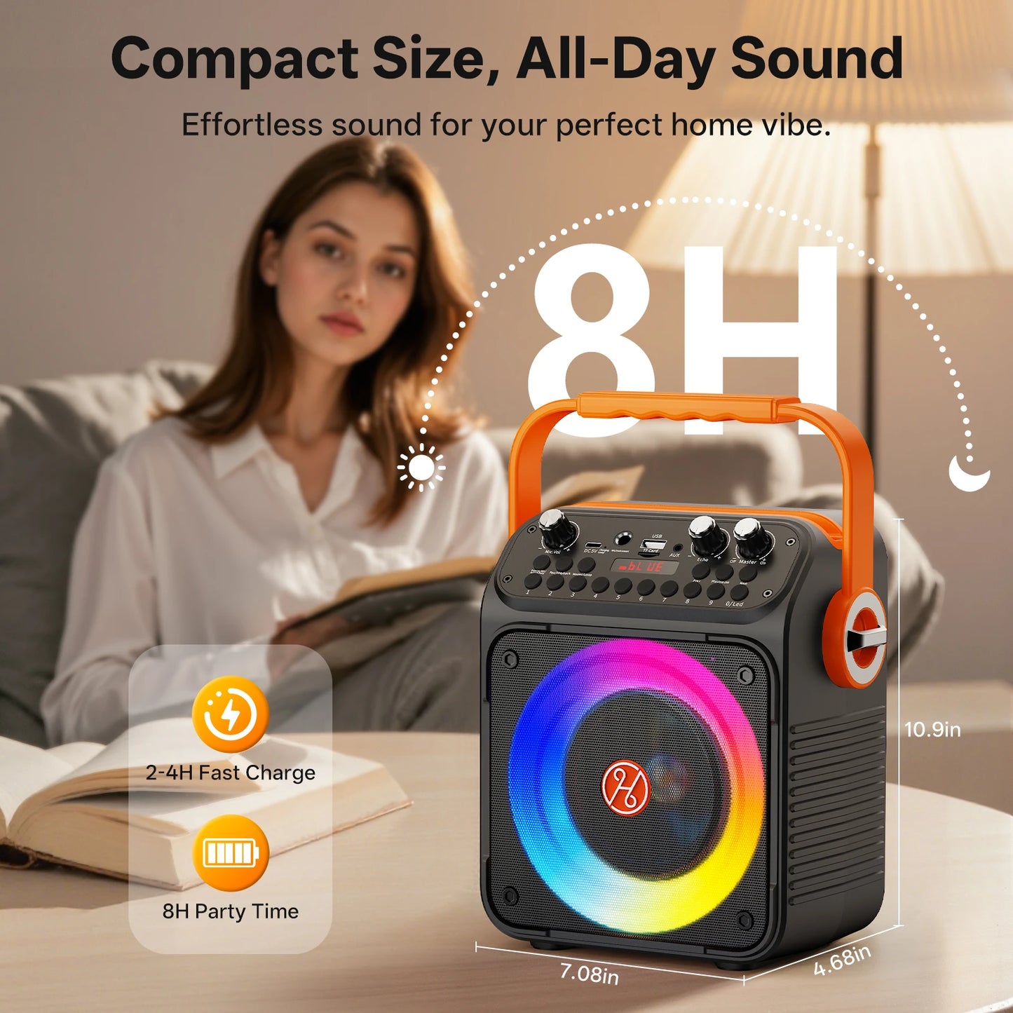 FanFun Karaoke Set – Bluetooth Speaker with 2 Wireless Microphones