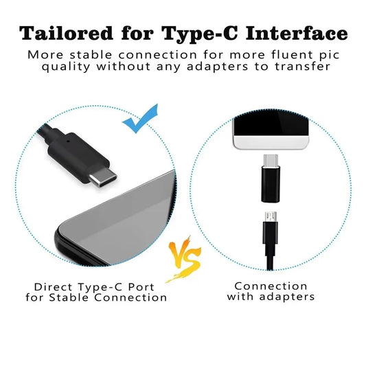 Type-C Endoscope Camera 5.5/7.0mm – Waterproof Inspection Borescope with LED for Android & PC