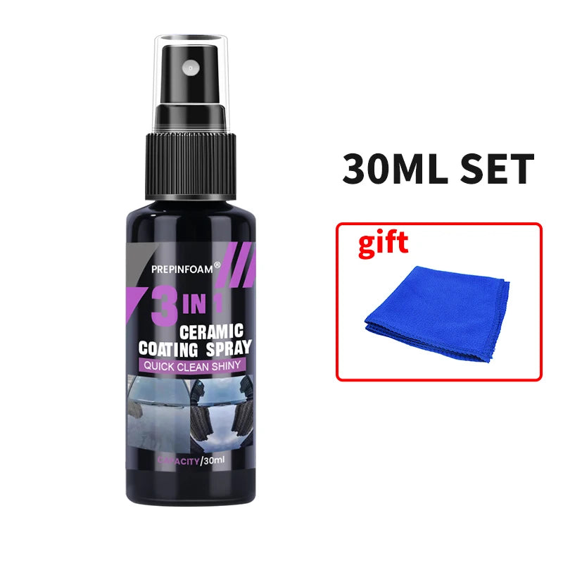 3-in-1 Ceramic Nano Coating Spray for Car Paint Protection