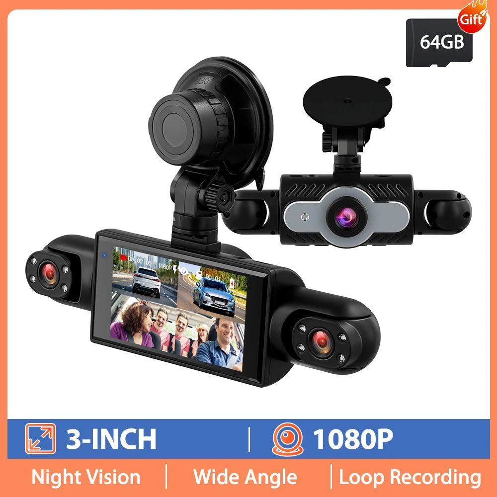 1080P 4-Camera Dash Cam – Full Protection Recording System
