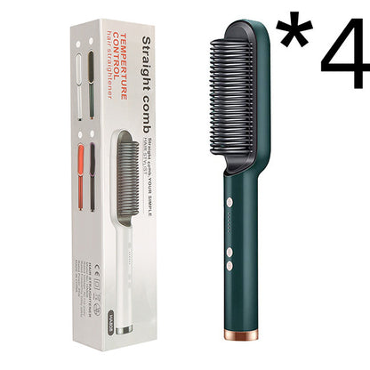 2-in-1 Hair Straightener & Curling Brush (Negative Ion)