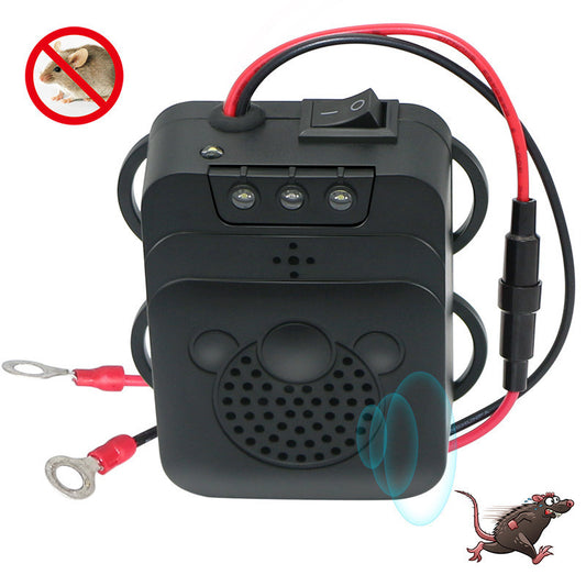 Ultrasonic Rodent Repellent for Vehicles – 12V LED Rat Deterrent Device