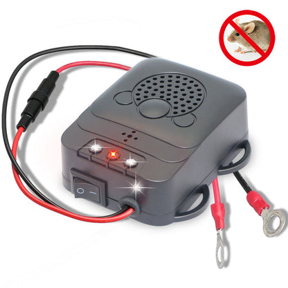 Ultrasonic Rodent Repellent for Vehicles – 12V LED Rat Deterrent Device