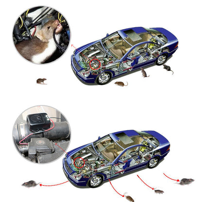 Ultrasonic Rodent Repellent for Vehicles – 12V LED Rat Deterrent Device