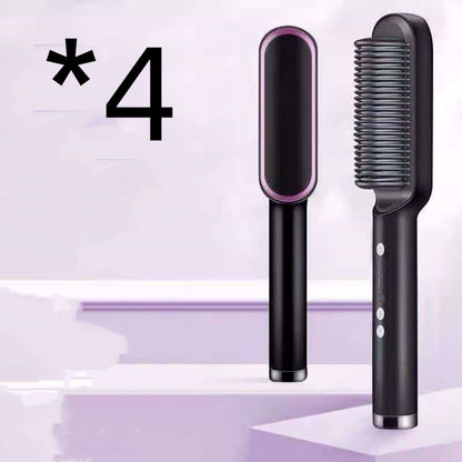 2-in-1 Hair Straightener & Curling Brush (Negative Ion)