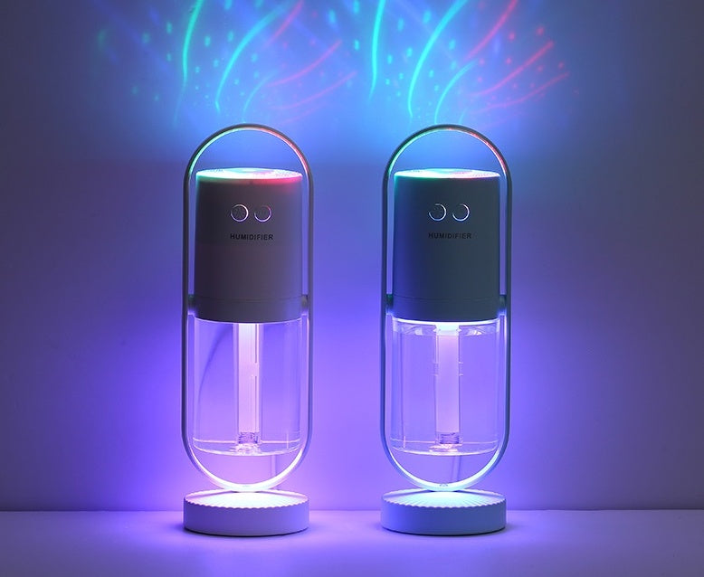 USB Air Humidifier with Night Light Projection (Ultrasonic Mist)