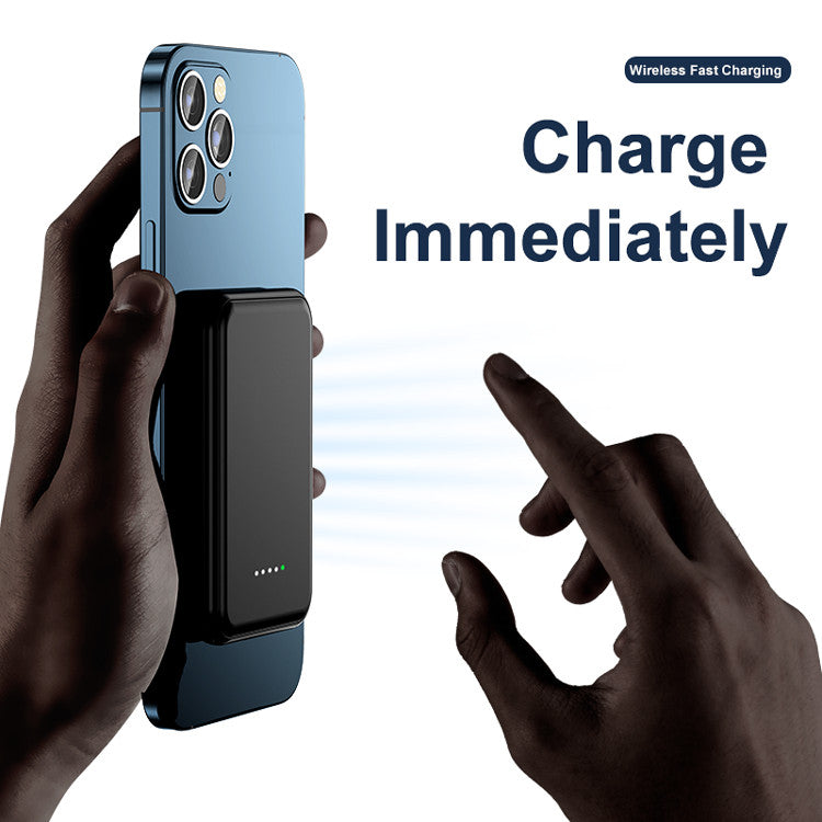 Mini Magnetic Power Bank 5000mAh (Wireless Fast Charging)