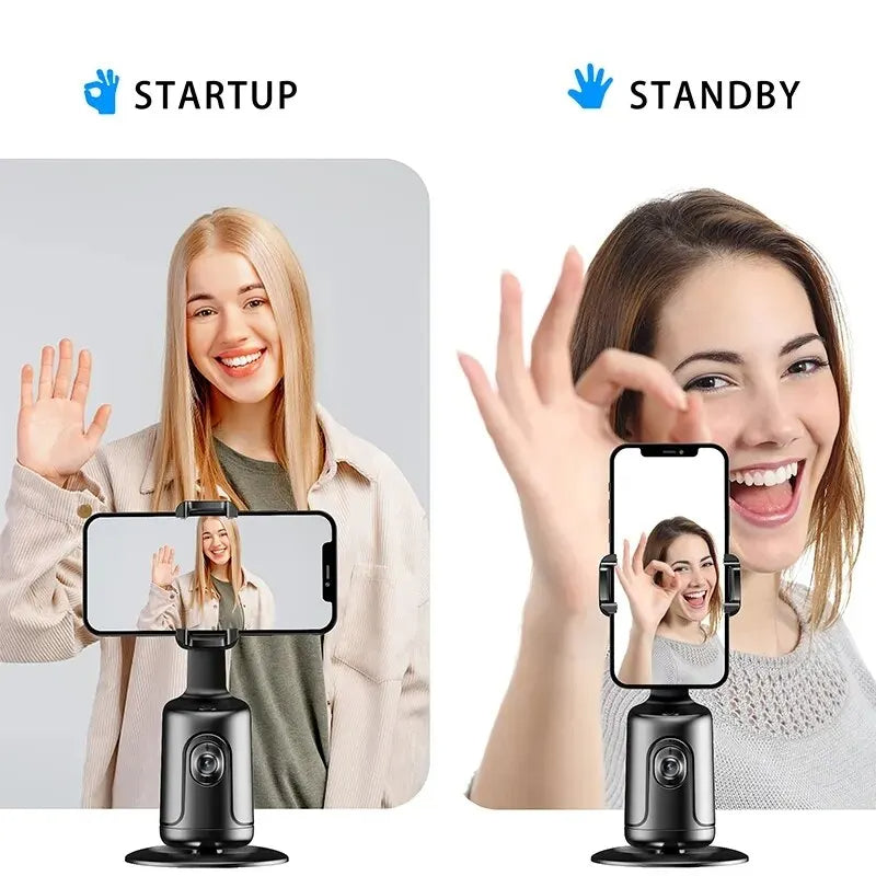 360° Auto Face Tracking Phone Holder (AI Smart Tripod)