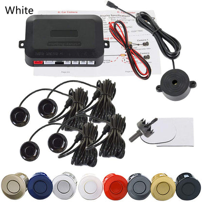 Car Parking Sensor Kit – LED Display with Buzzer & 4 Probes (Reverse Assist System)