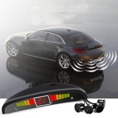 Car Parking Sensor Kit – LED Display with Buzzer & 4 Probes (Reverse Assist System)