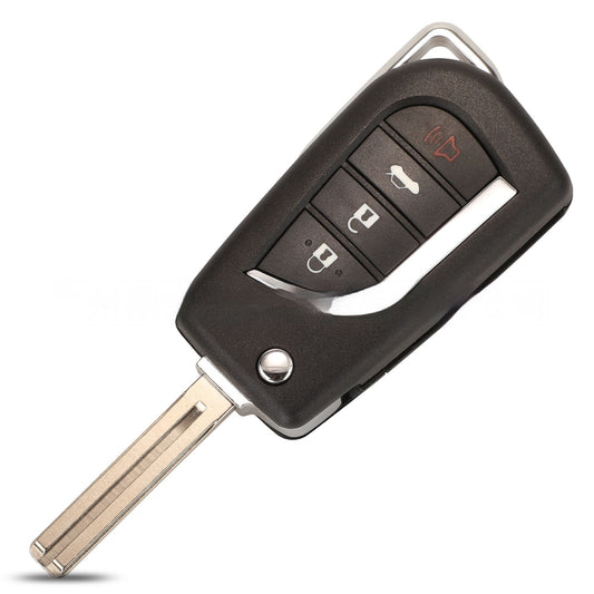 Folding Car Key Shell – Remote Key Case for Camry, Highlander, Reiz (4 Button)