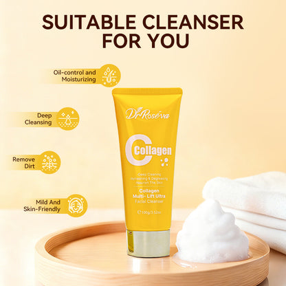 DR Collagen Brightening Cleanser – Multi-Effect Hydrating & Skin Smoothing Face Wash