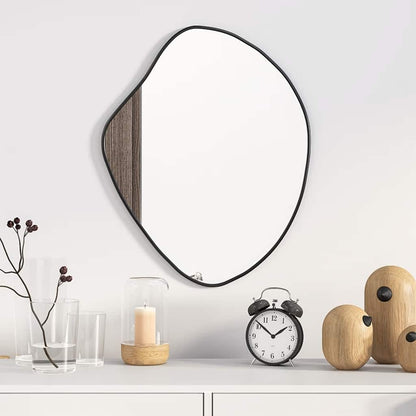 Golden Wall Mirror – Elegant Decorative Mirror for Home & Living Room