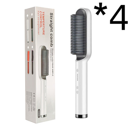 2-in-1 Hair Straightener & Curling Brush (Negative Ion)