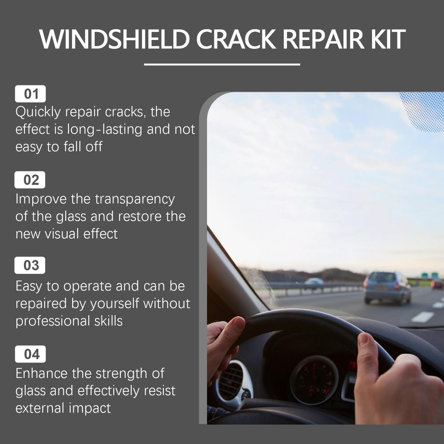Windshield Repair Kit – Fix Cracks & Chips in Minutes