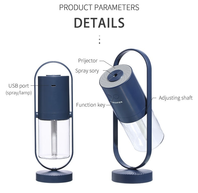 USB Air Humidifier with Night Light Projection (Ultrasonic Mist)
