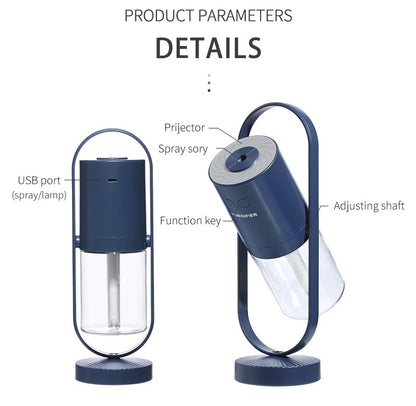 USB Air Humidifier with Night Light Projection (Ultrasonic Mist)