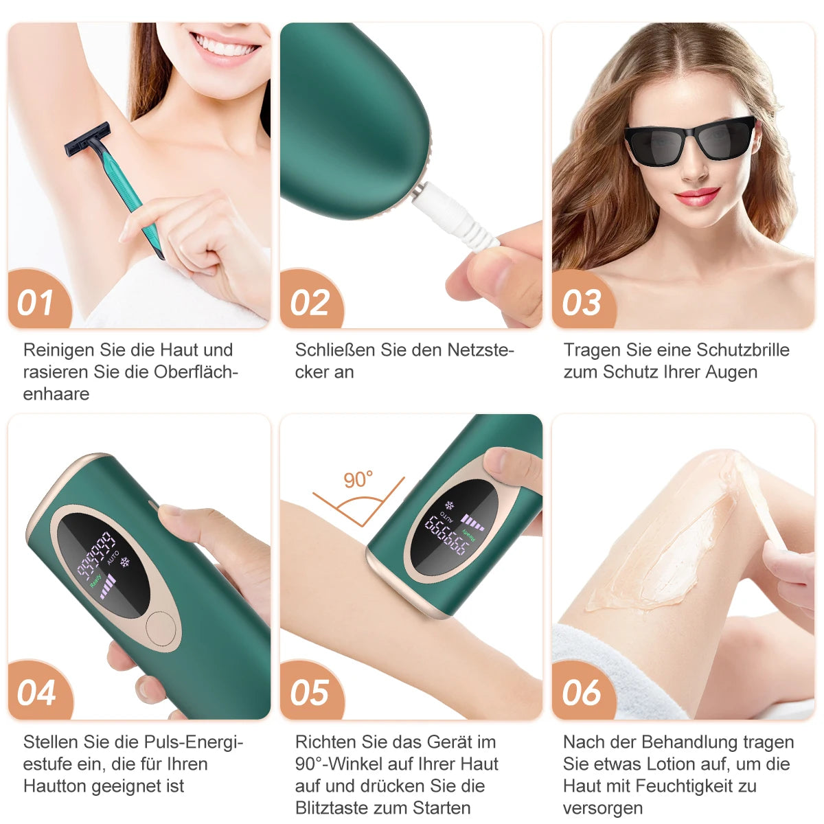 Hair remove Kit Laser Touch Hair remove mask Device Women Body Face And Leg Hand Shaver Hair remove tips