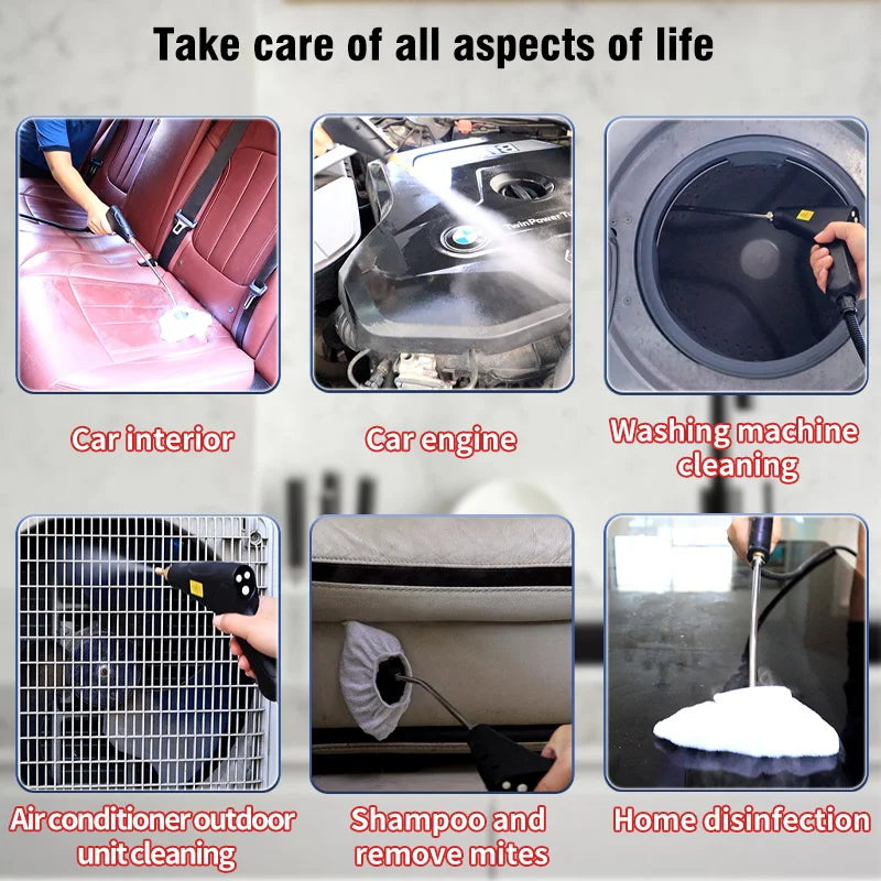 2500W High Pressure Steam Cleaner – Handheld Steam Mop for Deep Cleaning & Sterilization