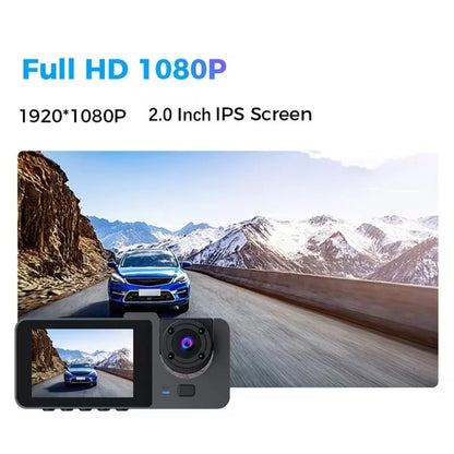 Triple Lens Dash Cam 2.1 inches1080P Full HD Car WiFi APP Control g-sense Car Camera Recorder Optional GPS Parking Monitoring