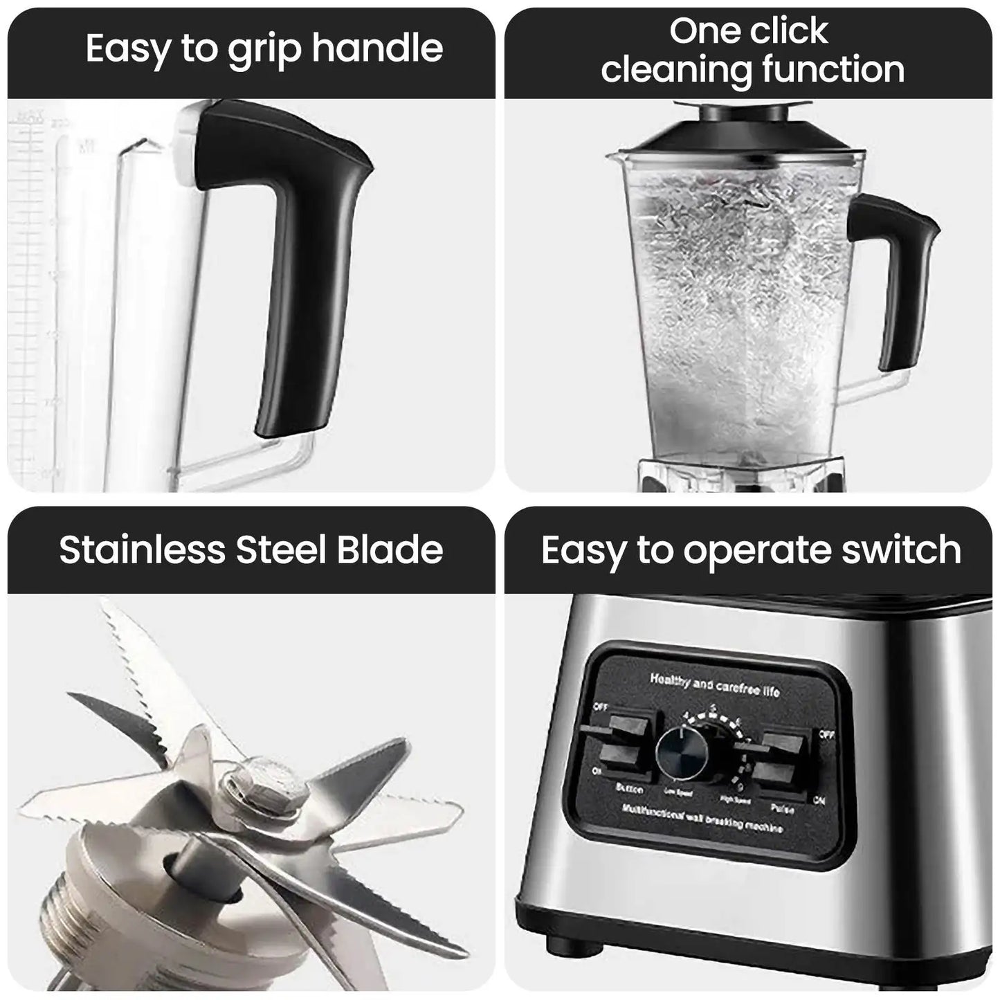 800W Blender 2.5L – 9-Speed Smoothie Maker with Ice Crushing & Stainless Steel Blades (220V)