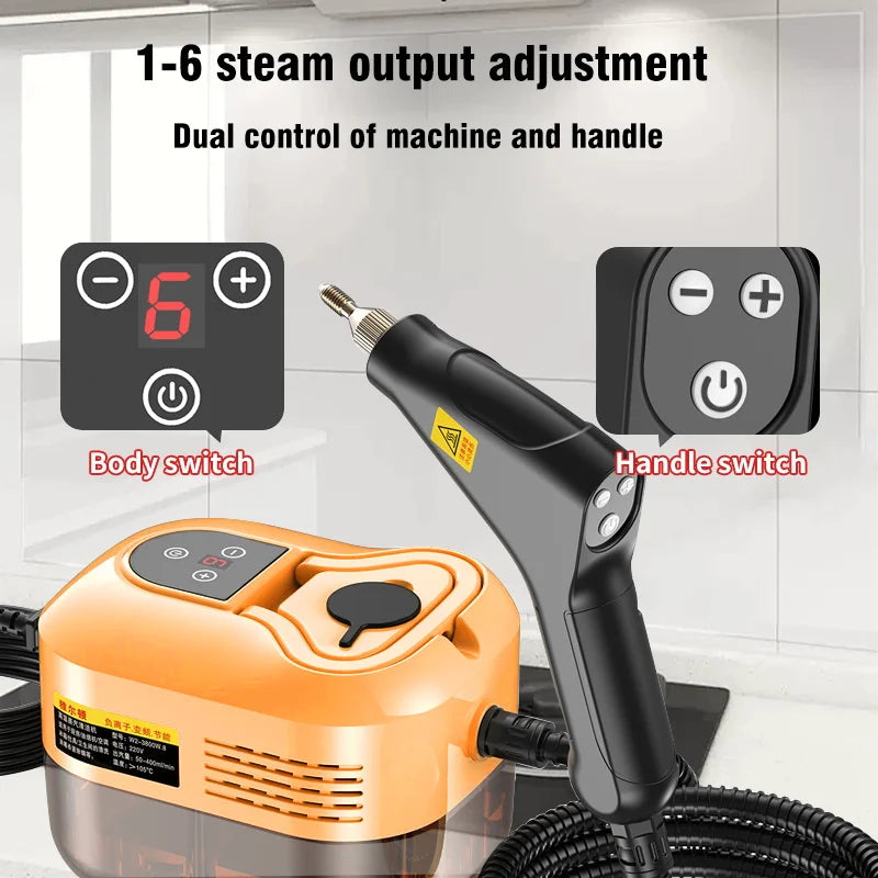 2500W High Pressure Steam Cleaner – Handheld Steam Mop for Deep Cleaning & Sterilization
