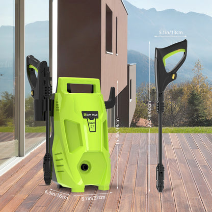 Electric High Pressure Washer 2300W, 2050PSI 1.6GPM, with 1-180° Adjustable Nozzle & Detergent Tank – For Car, Patio, Garden