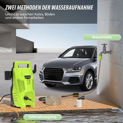 Electric High Pressure Washer 2300W, 2050PSI 1.6GPM, with 1-180° Adjustable Nozzle & Detergent Tank – For Car, Patio, Garden