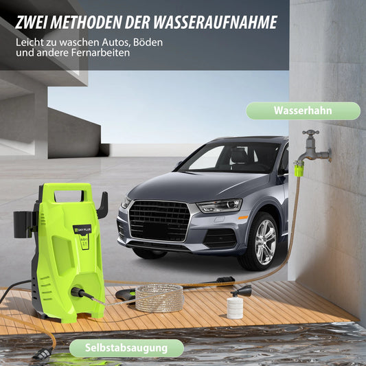 Electric High Pressure Washer 2300W, 2050PSI 1.6GPM, with 1-180° Adjustable Nozzle & Detergent Tank – For Car, Patio, Garden