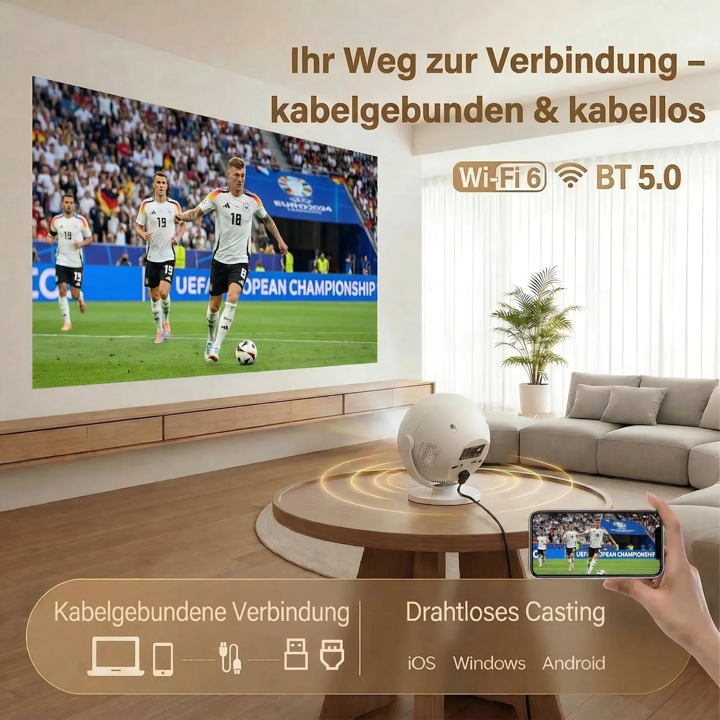 XGODY 4K Projector – Android 11, Electric Focus, Portable Home Theater