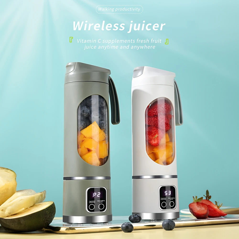 Portable Electric Juicer 450ml – USB Rechargeable Mini Blender Bottle for Travel & Home