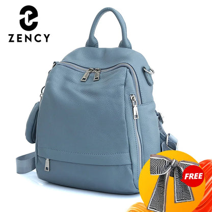 Zency Genuine Leather Women’s School & Travel Backpack