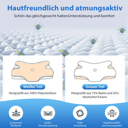 Neck Pillow, Eergonomic Pillow, Odorless Bed Pillows Deep Sleep, Sleeping Cooling Pillow for Side Back Stomach Sleeper