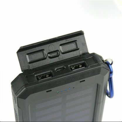 10,000,000mAh Solar Power Bank – Dual USB Fast Charger with LED Light  Description