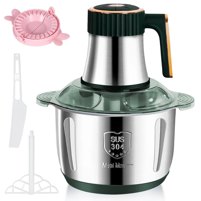 Electric Meat Grinder & Food Chopper 5L – Stainless Steel Multifunction Kitchen Processor